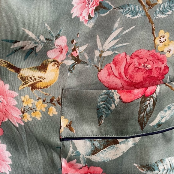 Teal Floral Robe - Picture 2 of 3